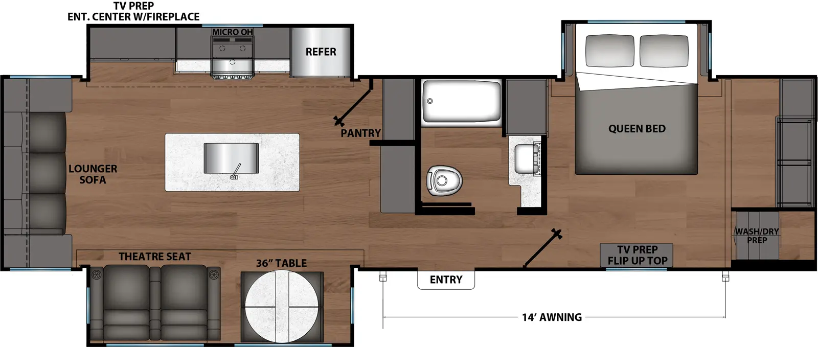 Shasta 33RLTS Floorplan